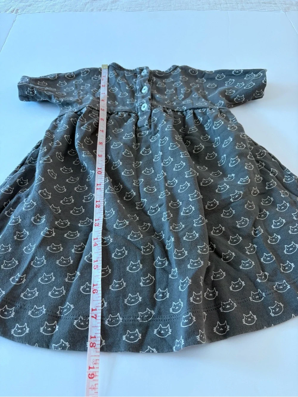 kate quinn Gray Cat Pocket Dress for Girls